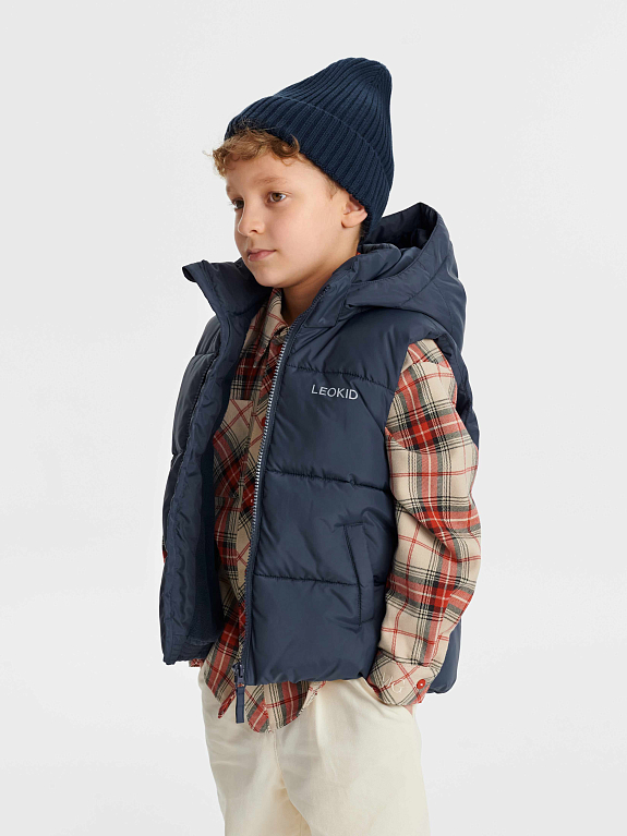 Жилет с капюшоном Leokid Stevie Navy Blue