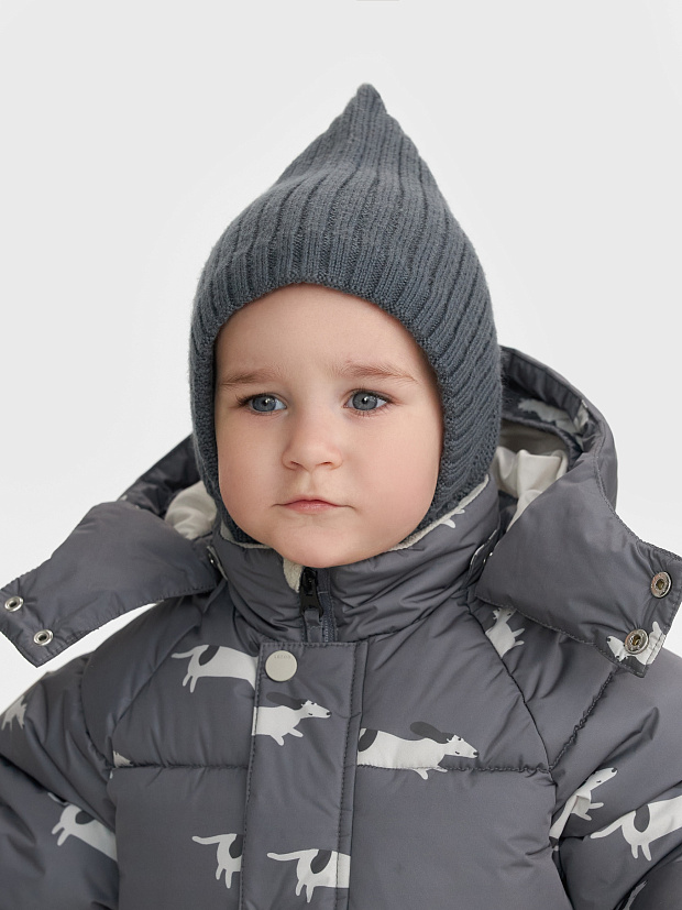 Вязаная шапка Leokid Woolwood Deep Gray