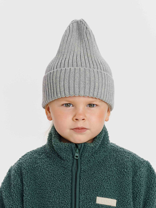 Вязаная шапка Leokid Beanie Ash Gray