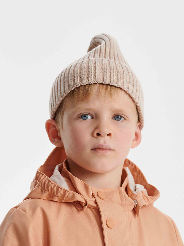 Вязаная шапка Leokid Beanie Cream
