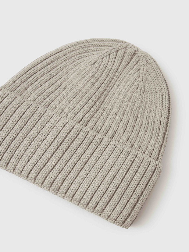Вязаная шапка Leokid Beanie Almond milk