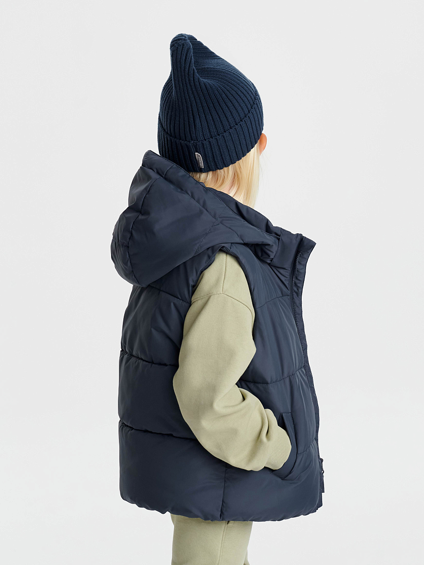 Жилет с капюшоном Leokid Stevie Navy Blue