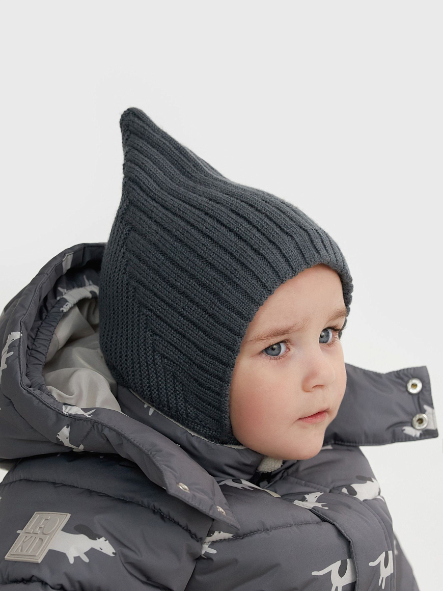 Шапка вязаная Woolwood Deep Gray