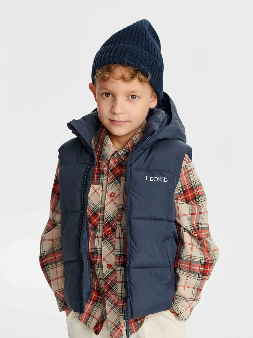 Жилет с капюшоном Leokid Stevie Navy Blue
