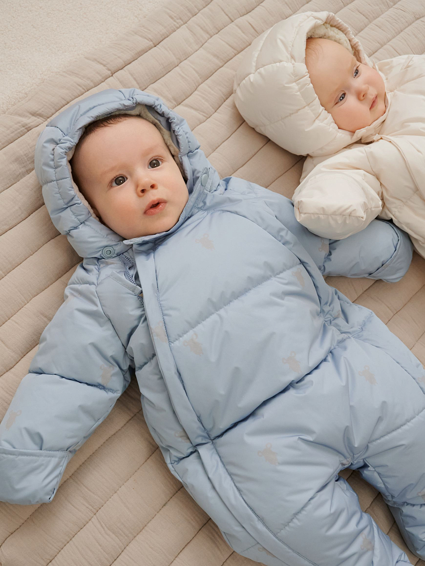 Комбинезон зимний для новорожденных Eddy Tiny Blue