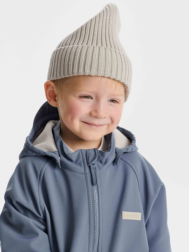 Вязаная шапка Leokid Beanie Almond milk