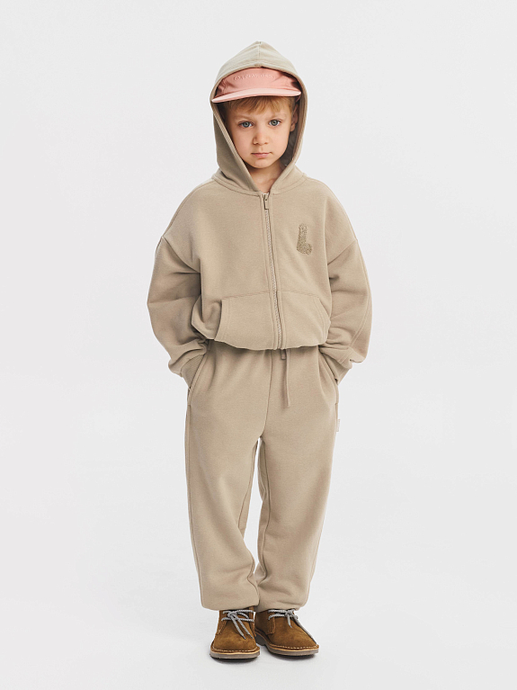 Толстовка трикотажная на молнии LEOKID Holly Brown Safari