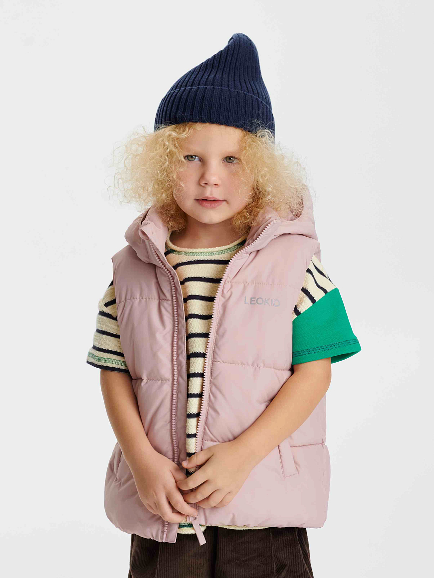 Жилет с капюшоном Leokid Stevie Pink Bloom