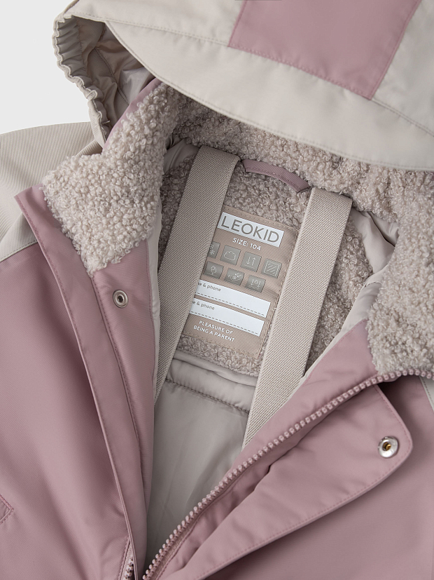 Комбинезон утепленный Leokid Color block Pink Slate