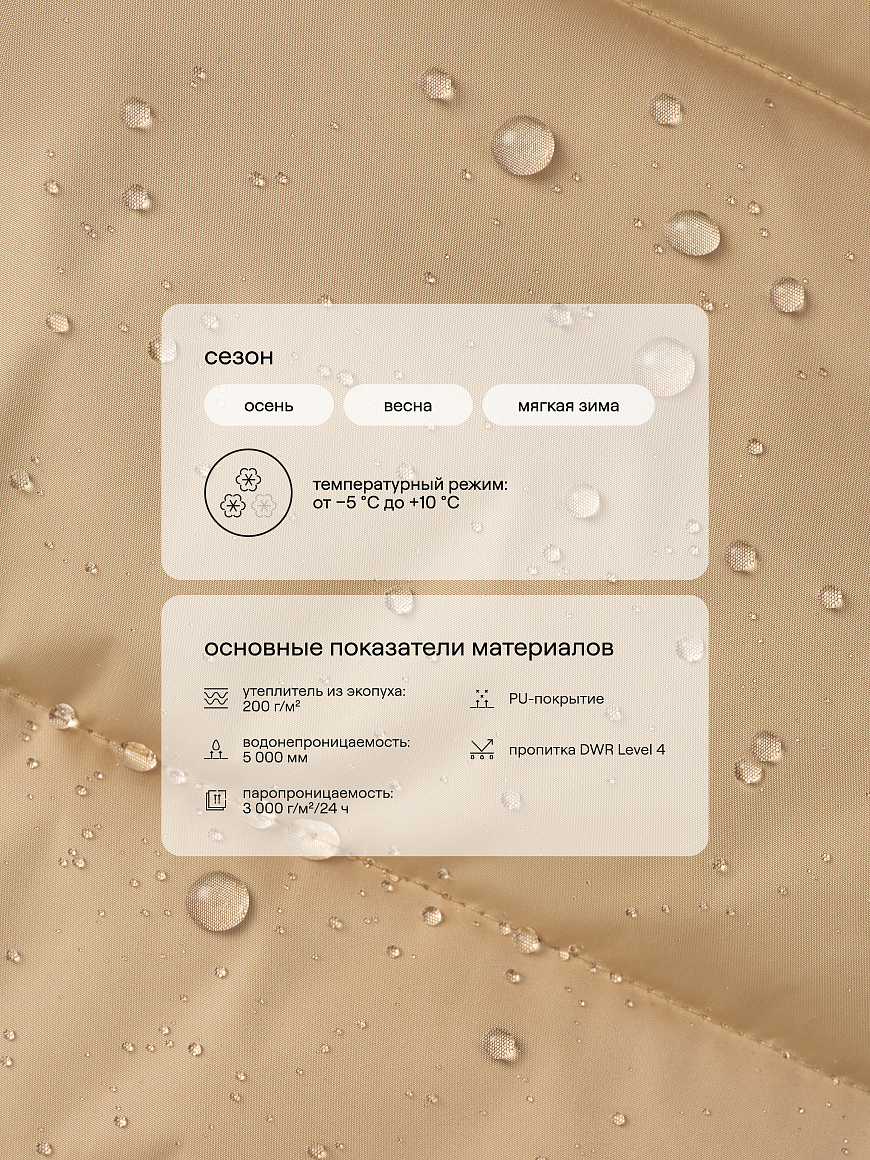 Куртка демисезонная Leni Lark Beige