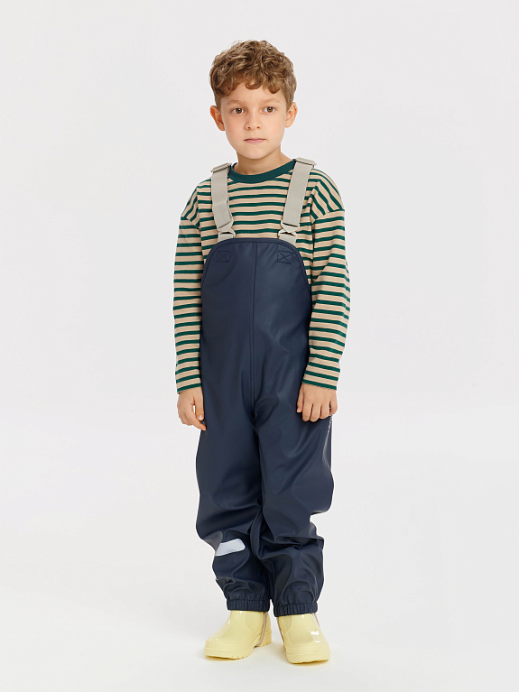 Детский непромокаемый полукомбинезон Leokid Leaf Navy Blue