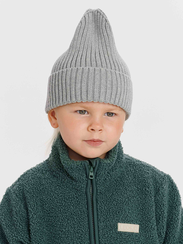 Вязаная шапка Leokid Beanie Ash Gray
