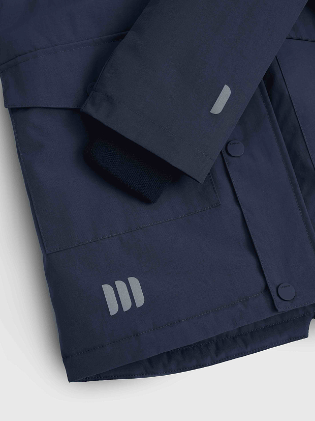 Демисезонная парка с капюшоном Leokid Rony Navy Blue