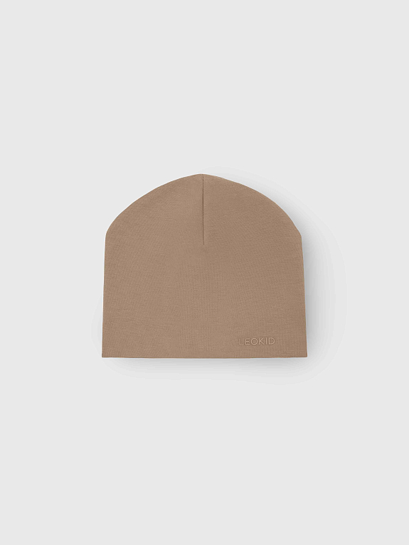 Трикотажная шапка Leokid Light Beige