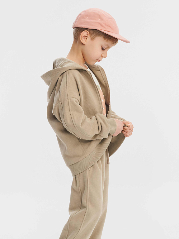 Толстовка трикотажная на молнии LEOKID Holly Brown Safari
