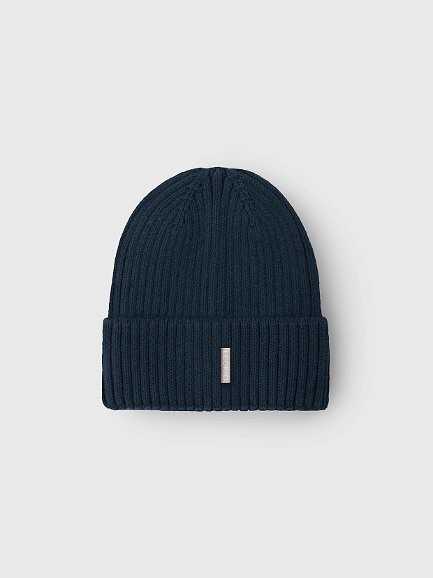 Вязаная шапка Leokid Beanie Navy Blue