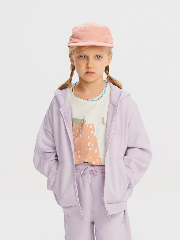 Толстовка трикотажная на молнии LEOKID Holly Misty Lilac