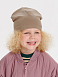 Трикотажная шапка Leokid Light Beige