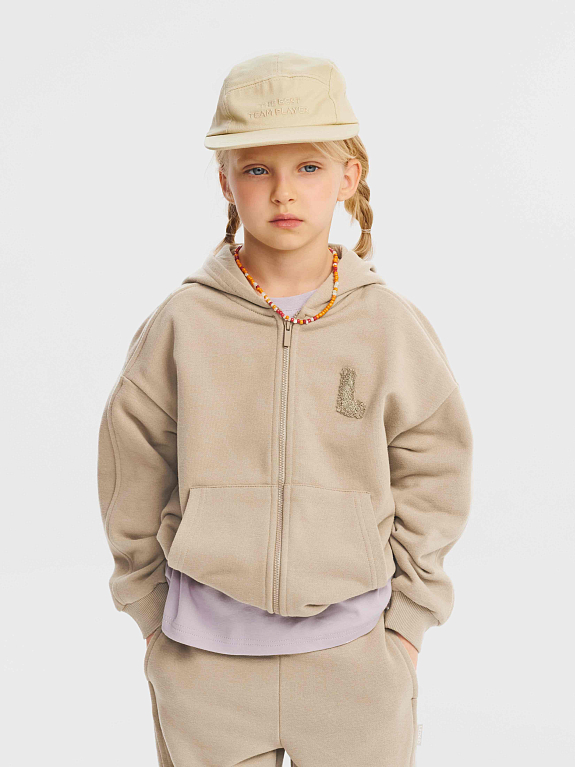 Толстовка трикотажная на молнии LEOKID Holly Brown Safari