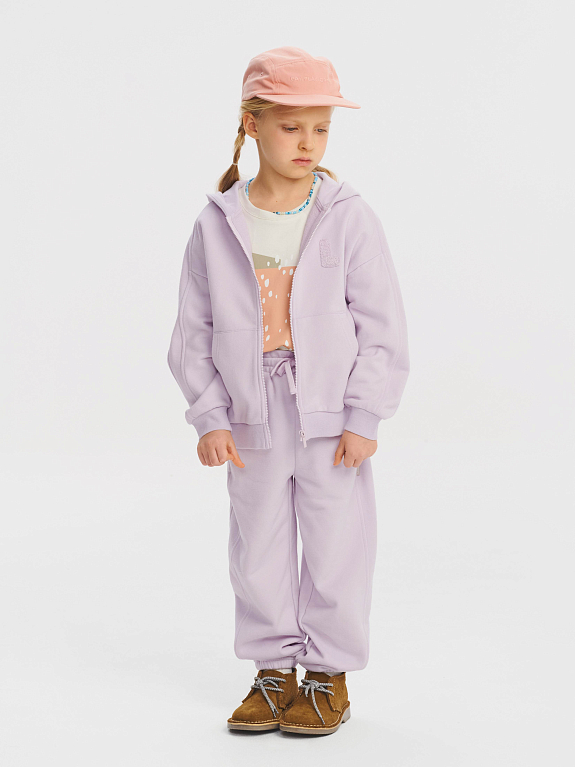 Толстовка трикотажная на молнии LEOKID Holly Misty Lilac