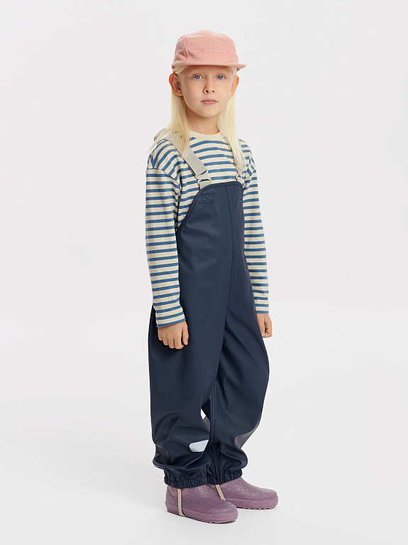 Детский непромокаемый полукомбинезон Leokid Leaf Navy Blue