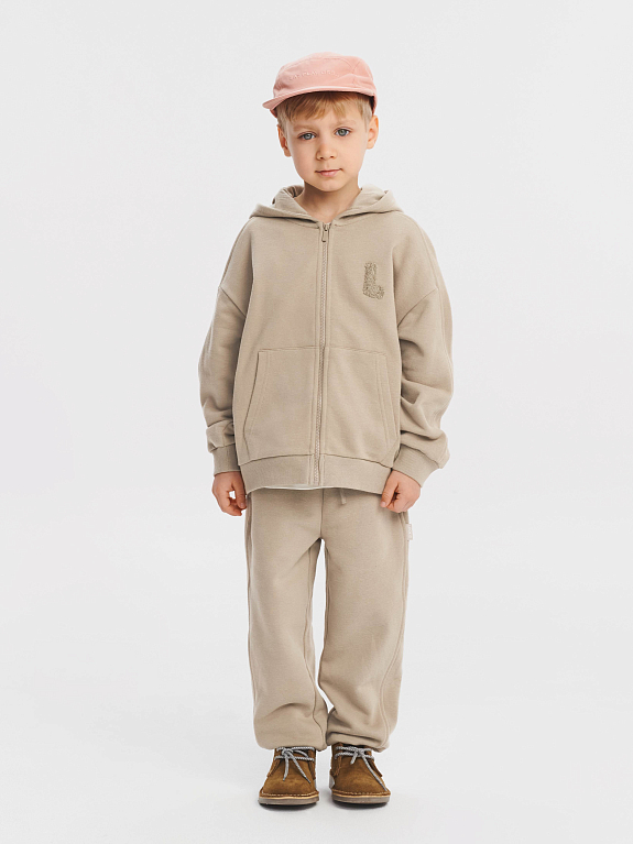 Толстовка трикотажная на молнии LEOKID Holly Brown Safari