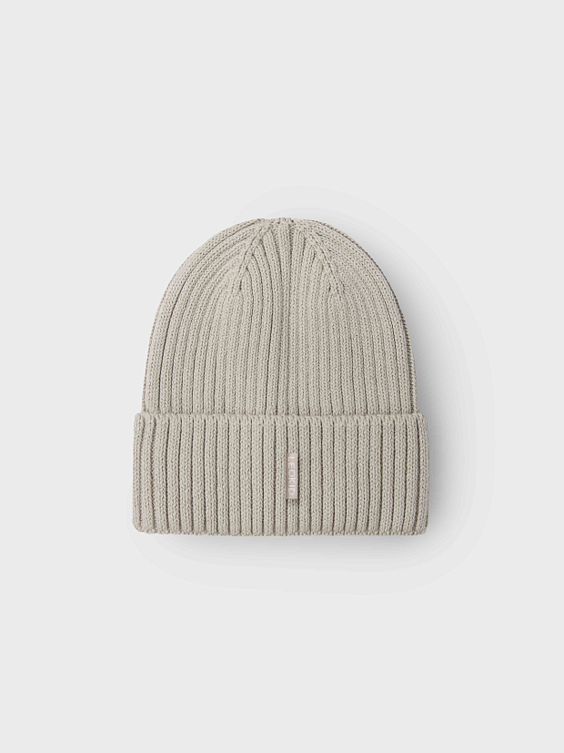 Вязаная шапка Leokid Beanie Almond milk